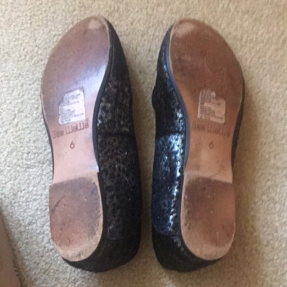 ANTHROPOLOGIE GEE WAWA SYLVIA FLATS. CALF HAIR, LEATHER. SIZE 6. LEOPARD. - Picture 8 of 10